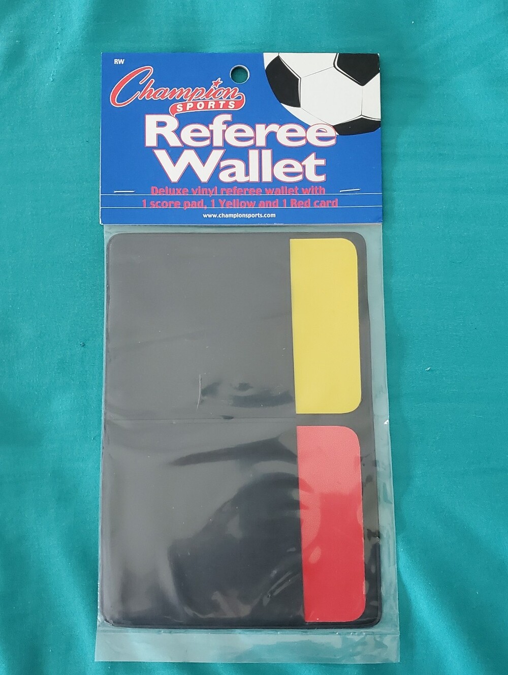 Soccer Referee Wallet New NWT Champion Sports score pad yellow card red card